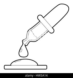 Pipette icon, isometric 3d style Stock Vector