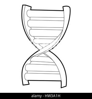 DNA strand icon, isometric 3d style Stock Vector