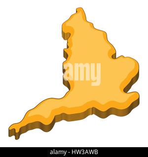 Map of United Kingdom icon, cartoon style Stock Vector