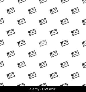 Air ticket to Miami pattern, simple style Stock Vector