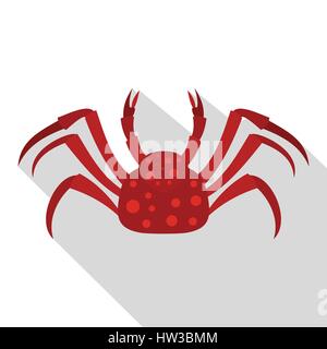 Red Alaska crab icon, flat style Stock Vector Image & Art - Alamy