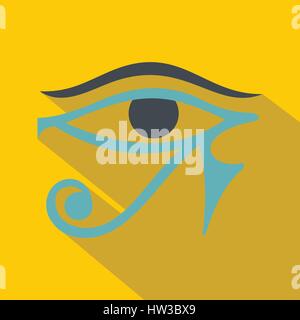 Eye of Horus icon, flat style Stock Vector