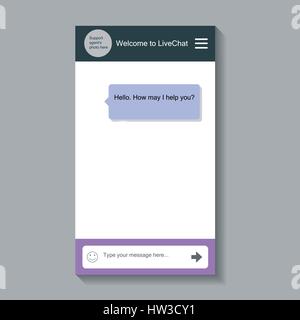 Chat window for smartphone Stock Vector