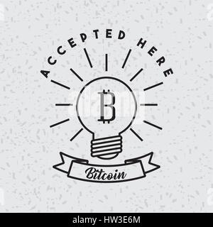 bitcoin virtual coin design Stock Vector