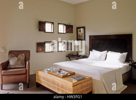 Minimalist bedroom. Stock Photo