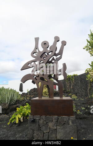 Sculpture at the Cesar Manrique Foundation in Lanzarote Stock Photo