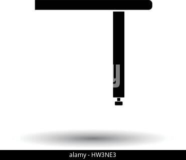 Briefing table console icon. White background with shadow design. Vector illustration. Stock Vector