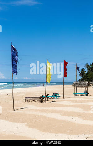 Sri Lanka flag on blue sky Stock Photo - Alamy