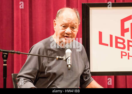 Philadelphia, Pennsylvania, USA. 16th Mar, 2017. CHEECH MARIN, half of the eponymous Grammy-winning stoner comedy duo of Cheech and Chong, promotes his book, 'Cheech is not my real name: But don't call me Chong' at the Free Library of Philadelphia in Philadelphia Pa Credit: Ricky Fitchett/ZUMA Wire/Alamy Live News Stock Photo