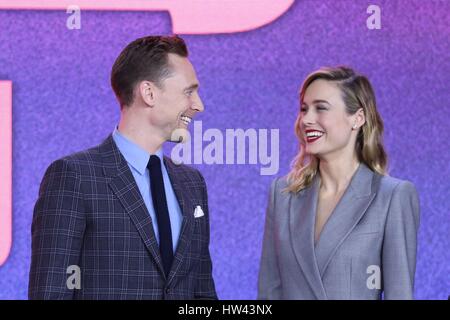 Beijing, China. 16th Mar, 2017. Tom Hiddleston, Samuel Jackson, Brie Larson, Tian Jing attend the premiere of Kong:Skull Island in Beijing, China on 16th March, 2017. Credit: TopPhoto/Alamy Live News Stock Photo