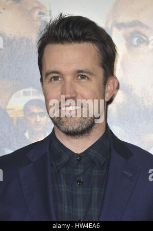 Film Premiere Fist Fight  Featuring: Rob McElhenney Where: Los Angeles, California, United States When: 14 Feb 2017 Stock Photo