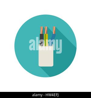 Electrical cable icon Stock Vector