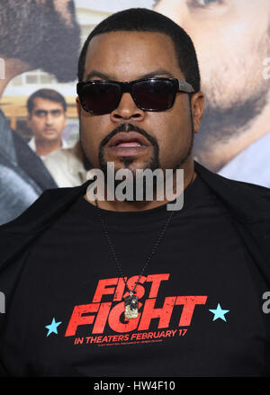 Premiere Of Warner Bros. Pictures' Fist Fight'  Featuring: Ice Cube Where: Westwood, California, United States When: 14 Feb 2017 Stock Photo