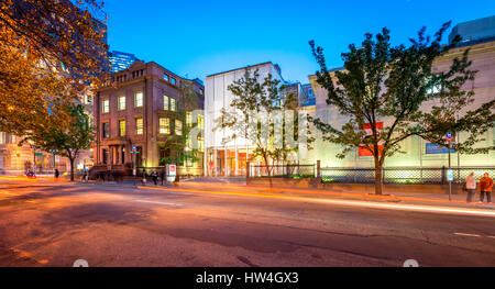 Exterior view of Morgan Library and Museum in New York Stock Photo