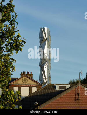 The Greenwich Peninsula Low Carbon Energy Centre, aka the Optic Cloak, London, UK. Stock Photo