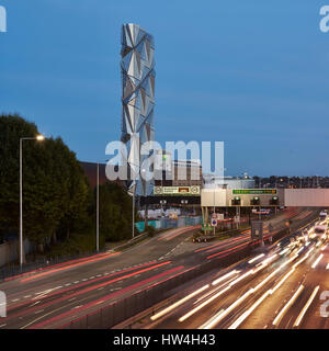 The Greenwich Peninsula Low Carbon Energy Centre, aka the Optic Cloak, London, UK. Stock Photo