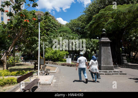 Mauritius, Capital city of Port Louis. Les Jardins de la Compagnie aka The Company Gardens, downtown city garden and park. Stock Photo