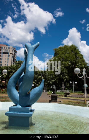 Mauritius, Capital city of Port Louis. Les Jardins de la Compagnie aka The Company Gardens, downtown city garden and park. Stock Photo