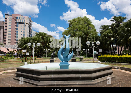 Mauritius, Capital city of Port Louis. Les Jardins de la Compagnie aka The Company Gardens, downtown city garden and park. Stock Photo