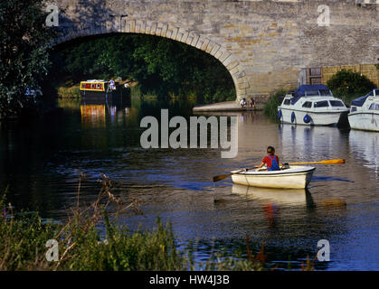Wansford Old Bridge over the River Nene. Cambridgeshire. England. UK Stock Photo