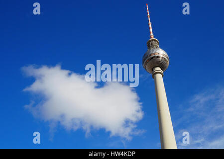 Berlin,Germany: the TV tower in Alexanderplatz Stock Photo