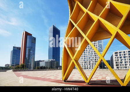 Vienna modern architecture in the UNO city complex, Austria. Stock Photo