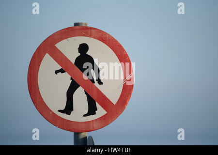 No humans no walking sign Stock Photo