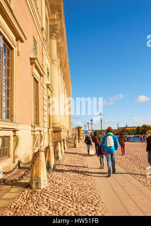Facade of the Royal Palace (Kungliga Slottet) Gamla Stan, Stockholm, Sweden, Scandinavia Stock Photo