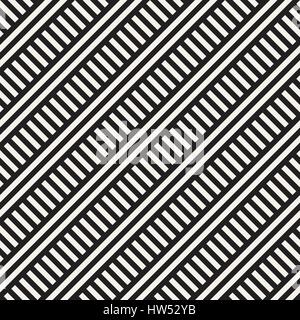 Interlacing Parallel  Stripes. Vector Seamless Monochrome Pattern. Stock Vector