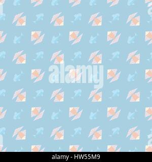 Seamless pattern. Vector abstract print background. Repeating stylish colorful texture with fishes. Vector element of graphic design Stock Vector