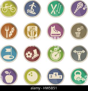 sport web icons for user interface design Stock Vector