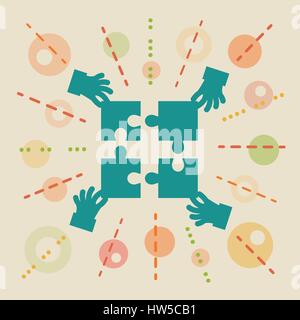 Teamwork. Concept business illustration