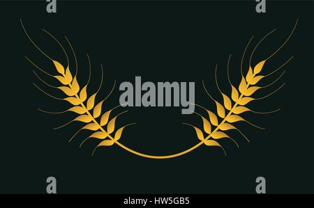 wheat vector isolated logo Stock Vector