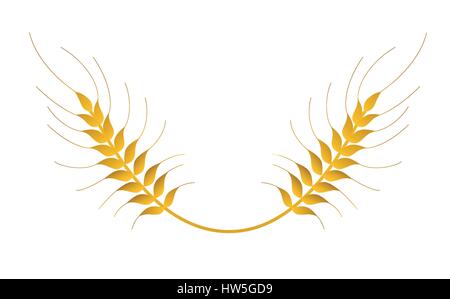 wheat vector isolated logo sign Stock Vector