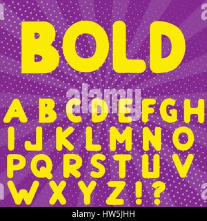 Bold hand drawn alphabet Stock Vector