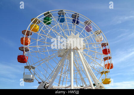 Big wheel at the amusement park Tibidabo in Barcelona, Spain Stock Photo