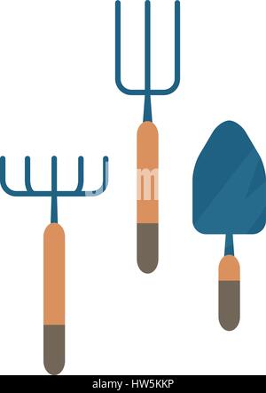 Garden Rake Icon Illustration as EPS 10 File Stock Vector