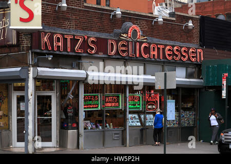 USA, New York City, Manhattan, Lower East Side, Katz Deli Stock Photo