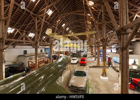 Denmark, Funen, Egeskov, exhibit of classic cars and aircraft, Danish Starfighter jet Stock Photo