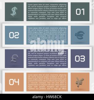 Set of bright elements for infographics, vector illustration. Stock Vector