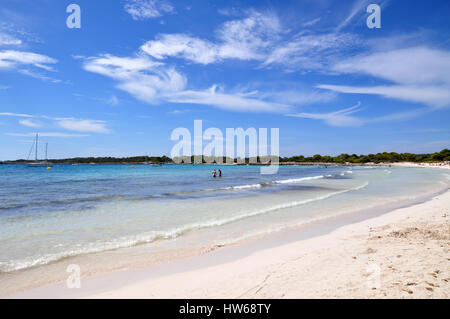 son saura beach view on menorca balearic island in spain Stock Photo