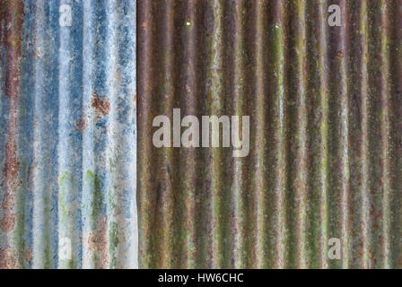 Rusty Corrugated Metal Sheet Background/ Texture Stock Photo