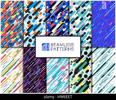 Set Diagonal Pattern  Stock Vector