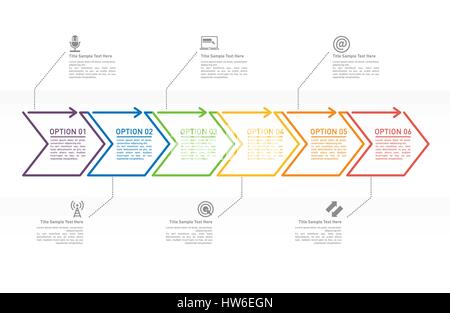Business concept with maximum 6 options Stock Vector