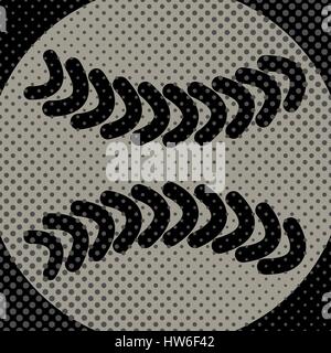 Sports background Ball for the game of baseball, the effect of halftone and place  for your text, vector illustration. Stock Vector
