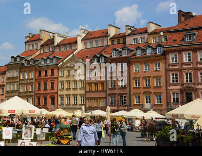 Old town market square, Warsaw, Poland Stock Photo