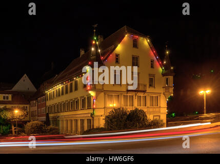 Old town house at night Stock Photo