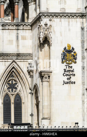 Royal Courts of Justice (RCJ), Fleet Street, London. Stock Photo