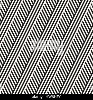 Interlacing Parallel  Stripes. Vector Seamless Monochrome Pattern. Stock Vector