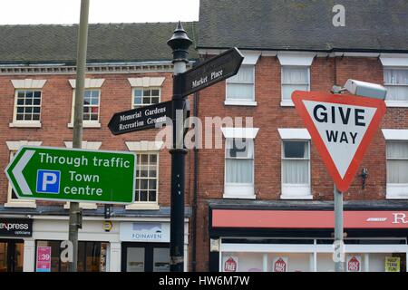 Ashbourne town centre, Derbyshire, England, UK Stock Photo